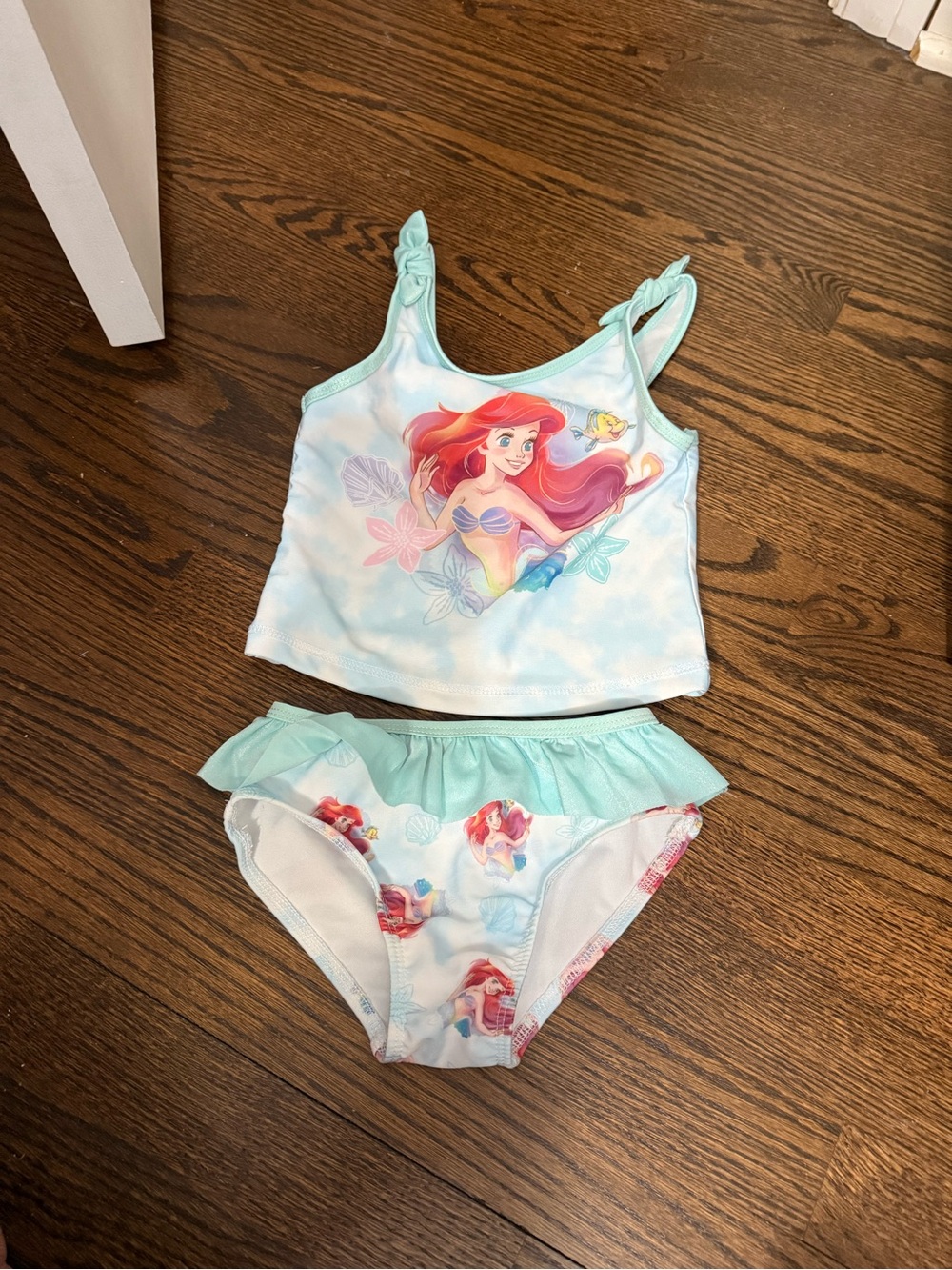 Disney Little Mermaid Aqua and Pink Girls Tankini
